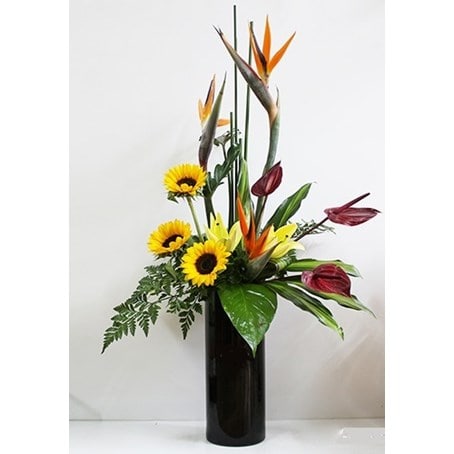 Stylish Arrangement In Tall Vase