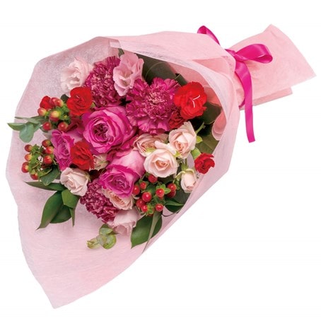 Bouquet in pink and red