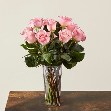 Long Stem Pink Rose Bouquet