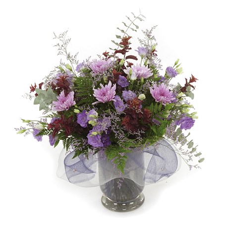 Purple Daisies and Lisianthus